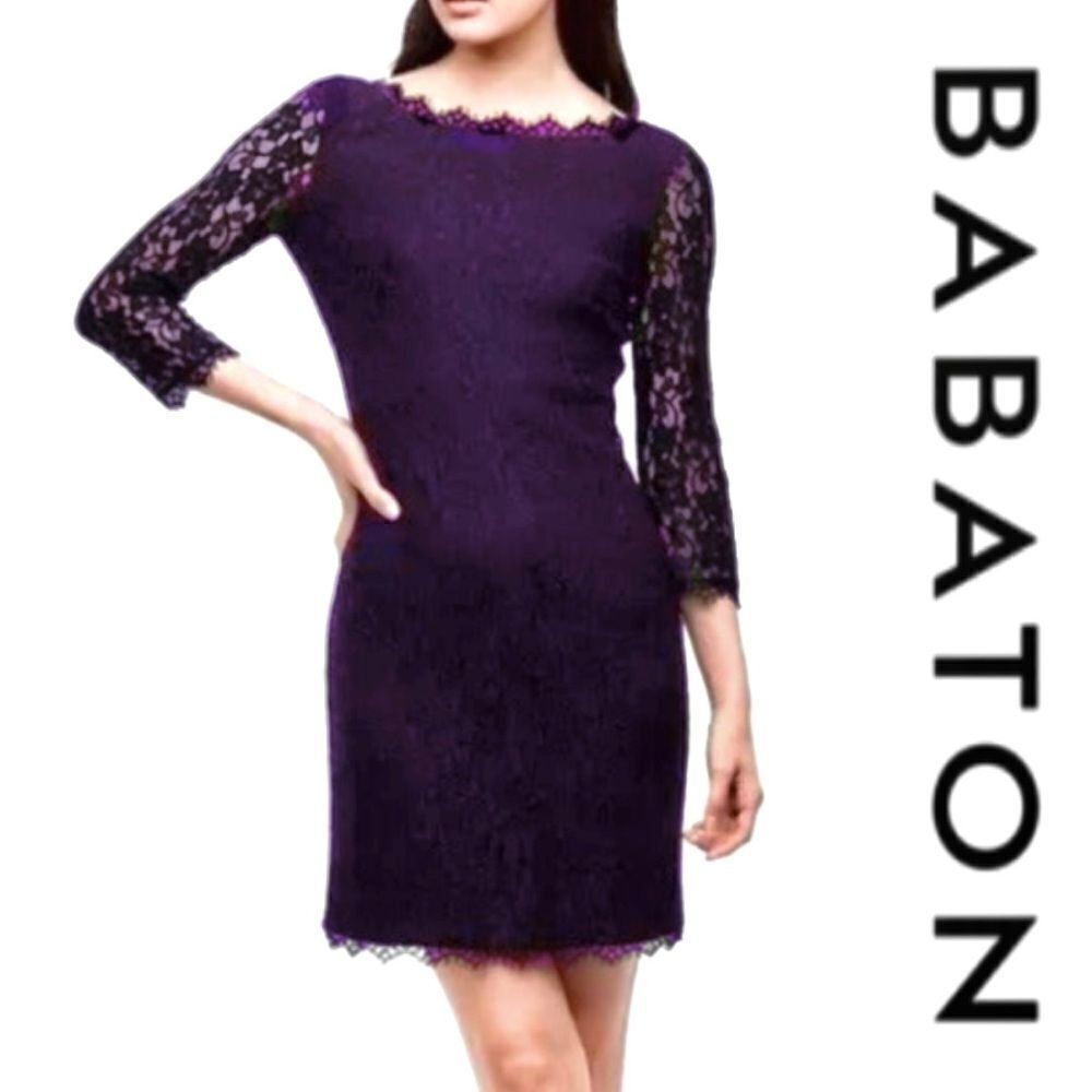 Babaton Aritzia Purple Lace Dress